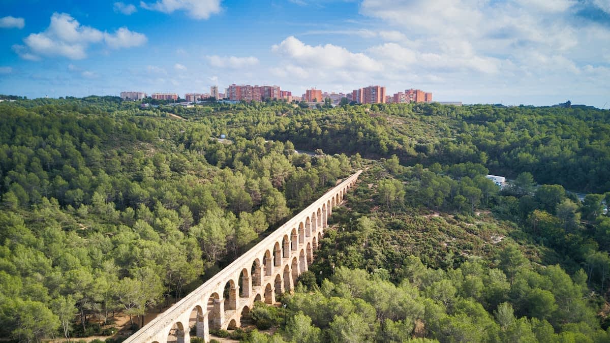 Foto aérea do municípo de Tarragona.